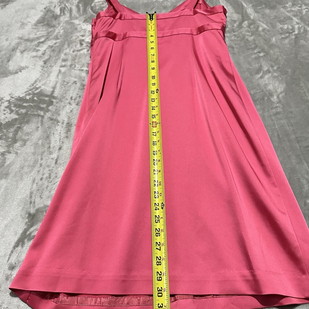 Y2K BCBG Maxazria Babydoll Mini Dress Womens Size 12 Pink Coquette Romantic - Picture 7 of 9